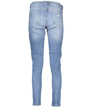 Guess Vaqueros de mezclilla azul claro ultrapitillo de talle medio