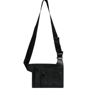 Dolce &amp; Gabbana Black Calfskin Leather Messenger Crossbody Bag