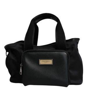 Dolce &amp; Gabbana Black Shoulder Strap Pet Carry Logo Plaque Bag