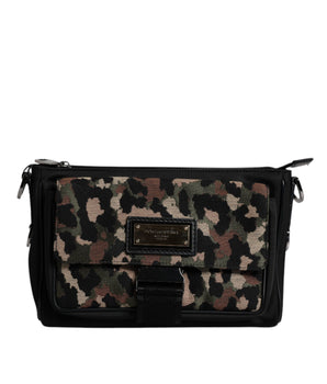 Dolce &amp; Gabbana Multicolor Leopard Jacquard Crossbody Bag