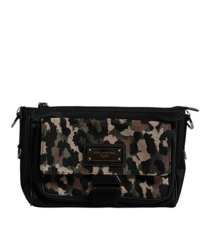 Dolce &amp; Gabbana Multicolor Leopard Jacquard Crossbody Bag