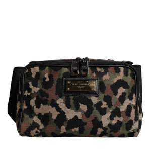 Dolce &amp; Gabbana Multicolor Leopard DG Logo Belt Waist Fanny Pack Bag