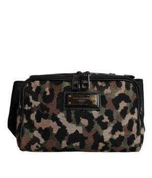 Dolce &amp; Gabbana Multicolor Leopard DG Logo Belt Waist Fanny Pack Bag