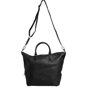 Dolce &amp; Gabbana Black Calfskin Leather Hand Shoulder Duffle Bag
