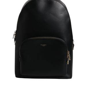 Dolce &amp; Gabbana Black DG Leather Logo Print Travel Back Pack Bag