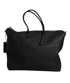 Dolce &amp; Gabbana Black Calfskin Leather Hand Shoulder Duffle Bag