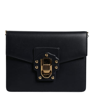 Bolso de hombro Dolce &amp; Gabbana de piel de becerro negra con correa