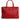 Dolce & Gabbana Red Calfskin Leather Logo Plaque Top Handle Bag