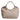 Dolce & Gabbana Light Pink Deer Leather Logo Plaque Tote Top Handle Bag