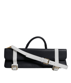 Bolso bandolera de piel de becerro azul y blanca de Dolce &amp; Gabbana