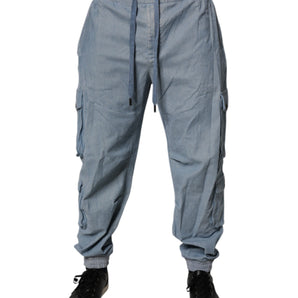 Pantalones vaqueros cargo de algodón azul claro para hombre de Dolce &amp; Gabbana