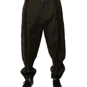 Pantalones cargo deportivos de algodón marrón oscuro de Dolce &amp; Gabbana