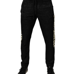 Pantalones deportivos negros de tiro medio Dolce &amp; Gabbana para hombre