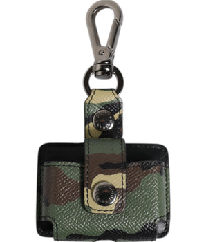 Dolce &amp; Gabbana Multicolor Camouflage Leather Airpods Case