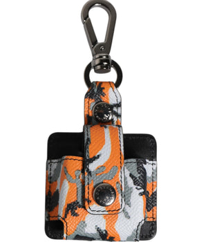 Dolce &amp; Gabbana Multicolor Camouflage Leather Airpods Case