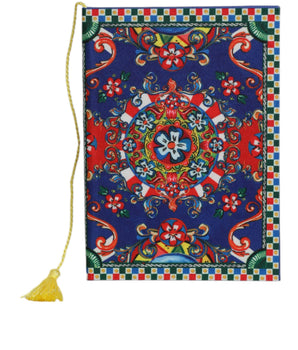 Dolce &amp; Gabbana Multicolor Polyester Carretto Siciliano Print Notebook