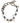 Dolce & Gabbana Silver Tone Brass Beaded Shell DG Logo Pendant Bracelet