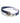 Dolce & Gabbana Blue White Leather Trimmed DG Engraved Silver Tone Clasp Bracelet