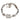 Dolce & Gabbana Silver Brass Crystal DG Logo Charm Embellished Bracelet