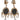 Dolce & Gabbana Gold Brass Clear Crystal Mirror Element Clip Dangling Earrings