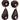 Dolce & Gabbana Gold Brass Black Pearl Clip On Dangling Jewelry Earrings