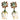 Dolce & Gabbana Brass White Flower Bloom Crystal Clip Dangling Earrings