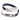 Dolce & Gabbana Blue White Leather Trimmed DG Engraved Silver Tone Clasp Bracelet