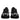 Dolce & Gabbana Black Logo Lace Up Low Top NS1 Sneakers Shoes