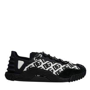 Dolce & Gabbana Black Logo Lace Up Low Top NS1 Sneakers Shoes