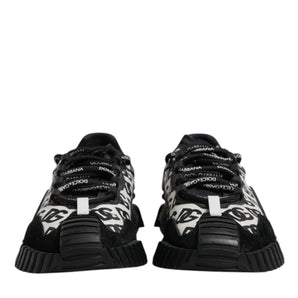 Dolce & Gabbana Black Logo Lace Up Low Top NS1 Sneakers Shoes