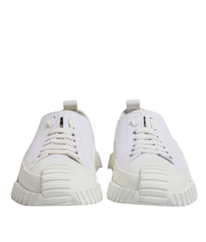 Dolce &amp; Gabbana White Leather Low Top NS1 Sneakers Shoes