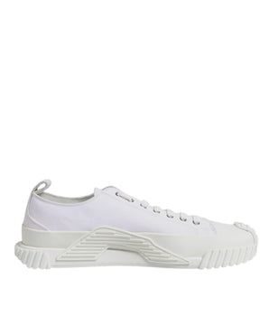 Dolce &amp; Gabbana White Leather Low Top NS1 Sneakers Shoes