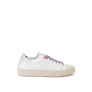 Zapatilla P448 Piel Blanca