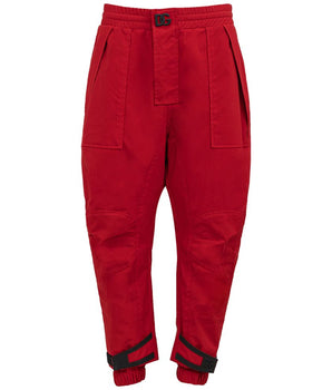 Dolce &amp; Gabbana Red Polyamide Athletic Pants
