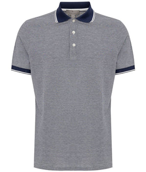 Polo de algodón azul Canali