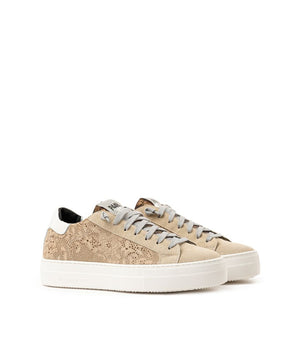 Zapatilla P448 Piel Beige