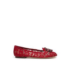 Dolce &amp; Gabbana Red Viscose Ballet Flats