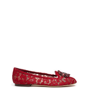 Dolce & Gabbana Red Viscose Ballet Flats