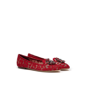 Dolce &amp; Gabbana Red Viscose Ballet Flats