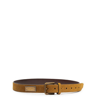Dolce &amp; Gabbana Brown Leather Regular Belt
