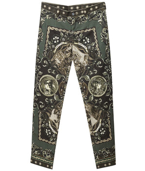 Dolce &amp; Gabbana Green Cotton Casual Pants