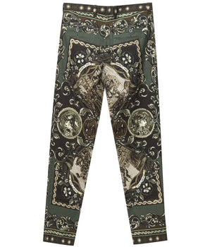 Dolce &amp; Gabbana Green Cotton Casual Pants