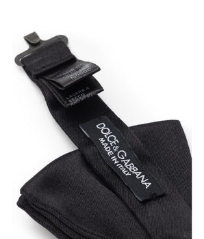 Dolce &amp; Gabbana Black Silk Bowtie