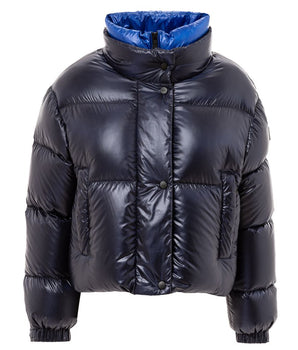 Add Blue Polyamide Full-Length Jacket