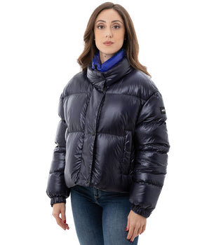 Add Blue Polyamide Full-Length Jacket