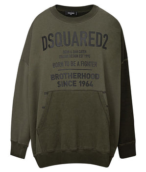 Dsquared² Green Cotton Sweatshirt
