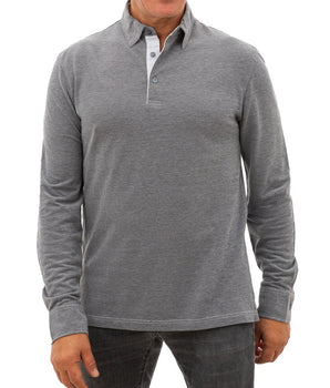 Corneliani Gray Cotton Polo Shirt