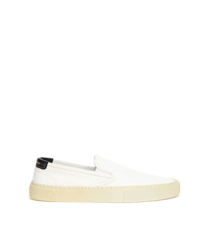 Saint Laurent White Cotton Low Top Sneakers