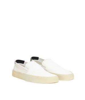 Saint Laurent White Cotton Low Top Sneakers