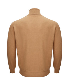 KANGRA Elegante suéter de lana marrón para hombre